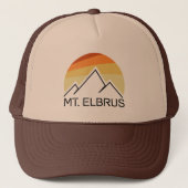 Mount Elbrus Russia Retro Trucker Pet (Voorkant)
