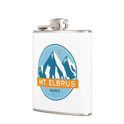 Mount Elbrus Russia Stars Moon Heupfles (Links)