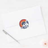 Mount Elbrus Russia Sun Eagle Vierkante Sticker (Envelop)