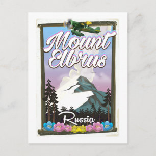 Mount Elbrus, Russische reisposter Briefkaart