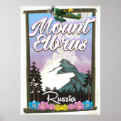 Mount Elbrus, Russische reisposter Poster (Voorkant)