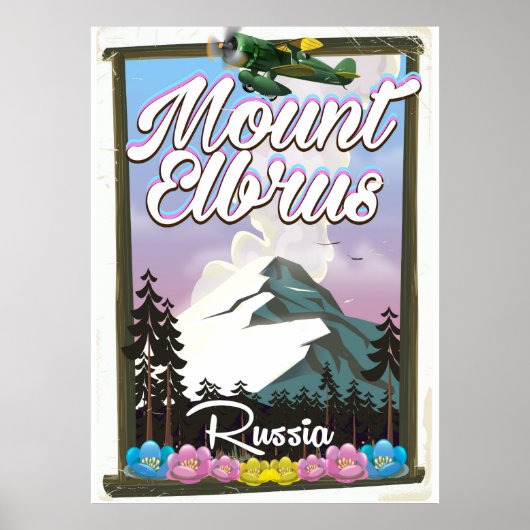 Mount Elbrus, Russische reisposter Poster (Voorkant)