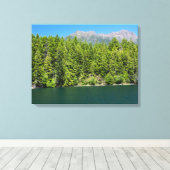 Mount Elinor en Lake Cushman Canvas Afdruk (Insitu (Houten vloer))