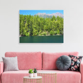 Mount Elinor en Lake Cushman Canvas Afdruk (Insitu (Woonkamer))