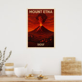 Mount Etna Sicilië V04 Poster (Keuken)