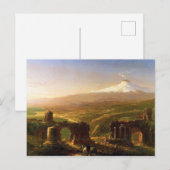 Mount Etna uit Taormina, Volcano Ruins Briefkaart (Voorkant / Achterkant)