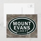 Mount Evans 14.265 FT CO Mountain Briefkaart (Voorkant / Achterkant)