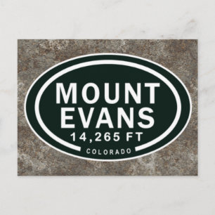 Mount Evans 14.265 FT CO Mountain Briefkaart