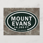 Mount Evans 14.265 FT CO Mountain Briefkaart (Voorkant)