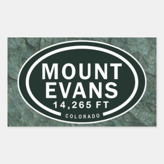 Mount Evans 14,265 FT CO Mountain Stickers (Voorkant)