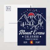 Mount Evans Colorado 14ers Mountain Minimalist Briefkaart (Voorkant / Achterkant)