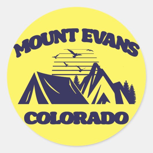 Mount Evans, Colorado Ronde Sticker (Voorkant)