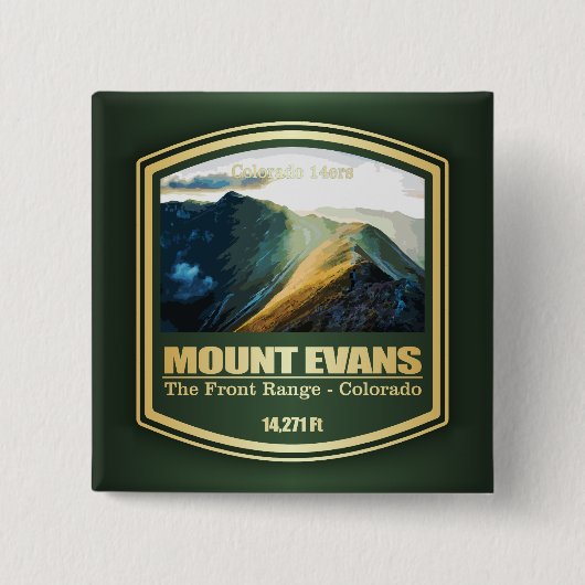 Mount Evans (PF) Vierkante Button 5,1 Cm (Voorkant)
