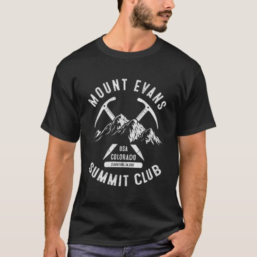 Mount Evans Summit Club Ik beklom Mount Evans Colo T-shirt (Voorkant)