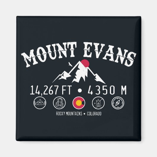 Mount Evans Wilderness 14er - Colorado-bergen Magneet (Voorkant)