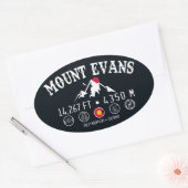 Mount Evans Wilderness 14er - Colorado-bergen Ovale Sticker (Envelop)