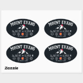 Mount Evans Wilderness 14er - Colorado-bergen Ovale Sticker (Vel)