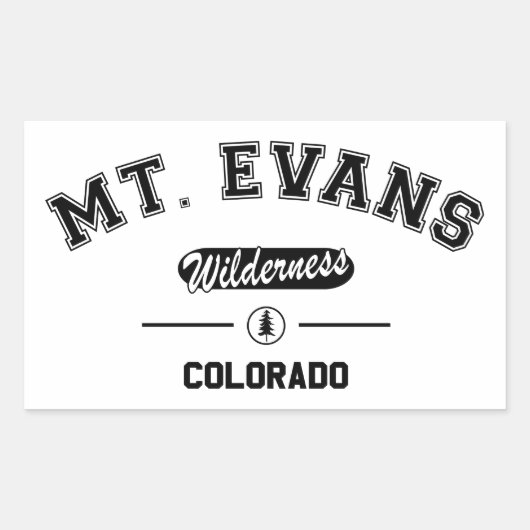 Mount Evans Wilderness Rechthoekige Sticker (Voorkant)