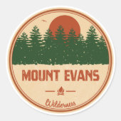 Mount Evans Wilderness Ronde Sticker (Voorkant)