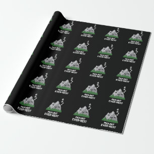 Mount Ever-rest Funny Mountain Pun Dark BG Cadeaupapier