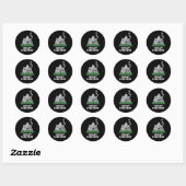 Mount Ever-rest Funny Mountain Pun Dark BG Ronde Sticker (Vel)