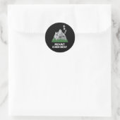 Mount Ever-rest Funny Mountain Pun Dark BG Ronde Sticker (Tas)