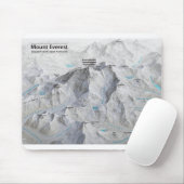 Mount Everest 3D Map met Labels Muismat (Met muis)