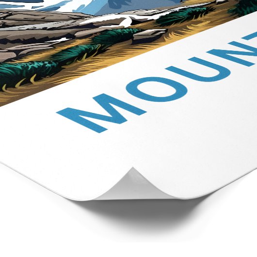 Mount Everest Azië Reisprint Poster (Hoek)