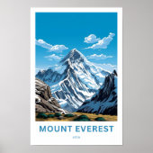Mount Everest Azië Reisprint Poster (Voorkant)