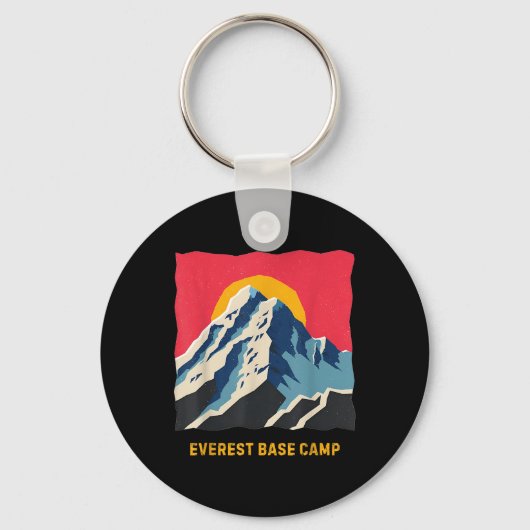 Mount Everest Basiskamp Himalaya Berg Wandel Cl Sleutelhanger (Voorkant)