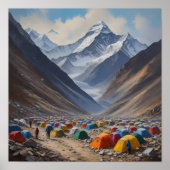 Mount Everest basiskamp, Nepal Poster (Voorkant)