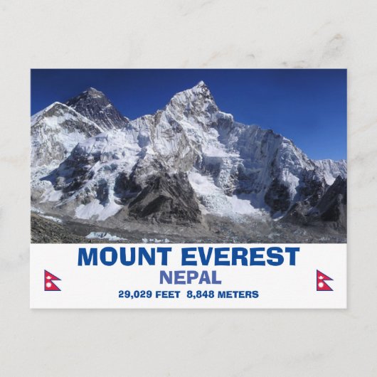 Mount Everest Briefkaart (Voorkant)