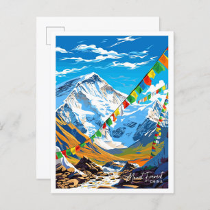 Mount Everest China Travel  afbeelding Briefkaart