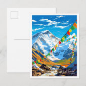 Mount Everest China Travel  afbeelding Briefkaart (Voorkant / Achterkant)