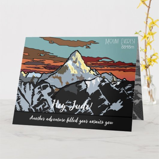 Mount Everest - De verbluffende top van de planeet Kaart (Gele Bloem)