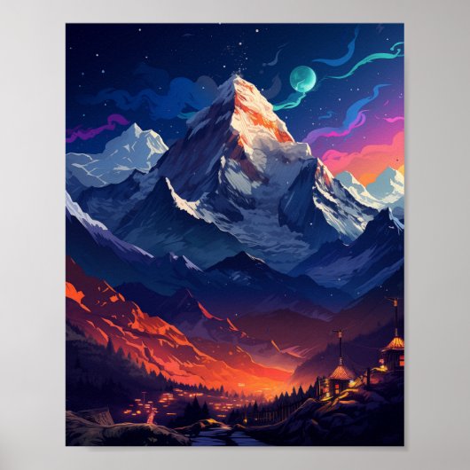 Mount Everest Himalaya Poster (Voorkant)