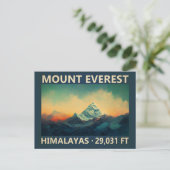 Mount Everest Himalayas Waterverf  Briefkaart (Staand voorkant)