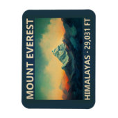 Mount Everest Himalayas Waterverf  Magneet (Verticaal)