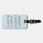 Mount Everest Latitude Longitude Bagagelabel (Voorkant horizontaal)