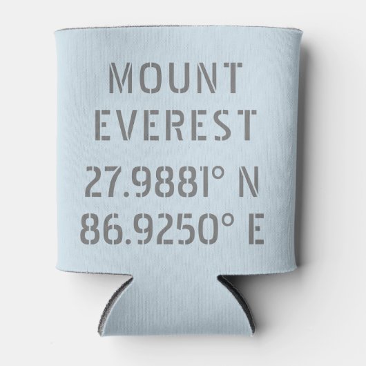 Mount Everest Latitude Longitude Blikjeskoeler (Voorkant)