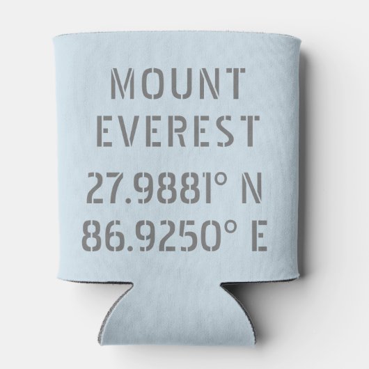 Mount Everest Latitude Longitude Blikjeskoeler (Achterkant)