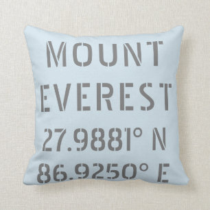 Mount Everest Latitude Longitude Sierkussen
