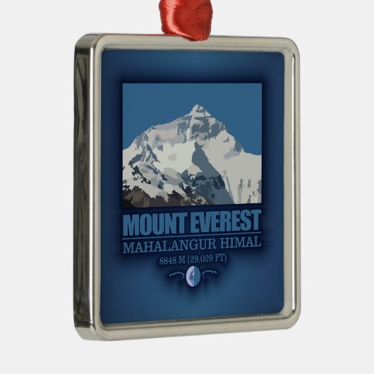 Mount Everest Metalen Ornament (Rechts)