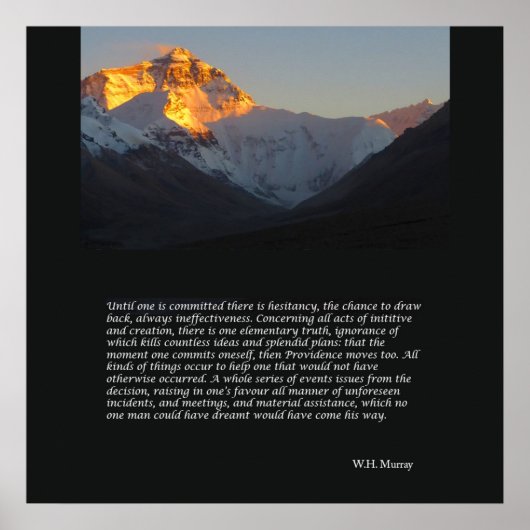 Mount Everest Motivatie Poster (Voorkant)