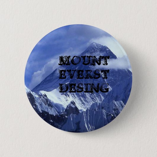 mount_everest_, MOUNT EVERST DESING Ronde Button 5,7 Cm (Voorkant)