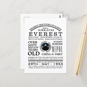 Mount Everest, Mountain Expedition Information Briefkaart