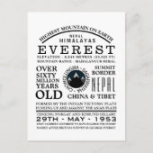 Mount Everest, Mountain Expedition Information Briefkaart (Voorkant)
