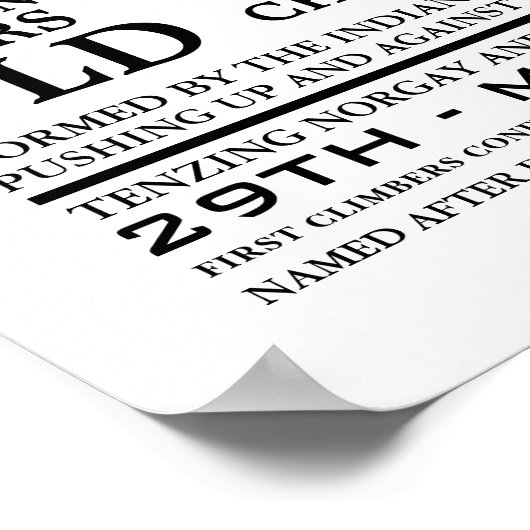 Mount Everest, Mountain Expedition Information Poster (Hoek)