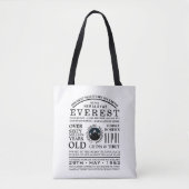 Mount Everest, Mountain Expedition Information Tote Bag (Voorkant)