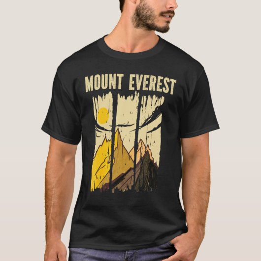 Mount Everest Mountain Peak Summit Klimmer T-shirt (Voorkant)